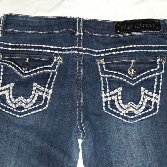 Miss Chic Jean Shorts/Capris 11 Thick Stitching‎ - Picture 4 of 7